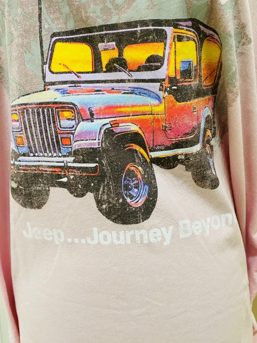 NEW Women's Sz XL JEEP Licensed Light Pink T-Shirt "Jeep...Journey Beyond" NWT